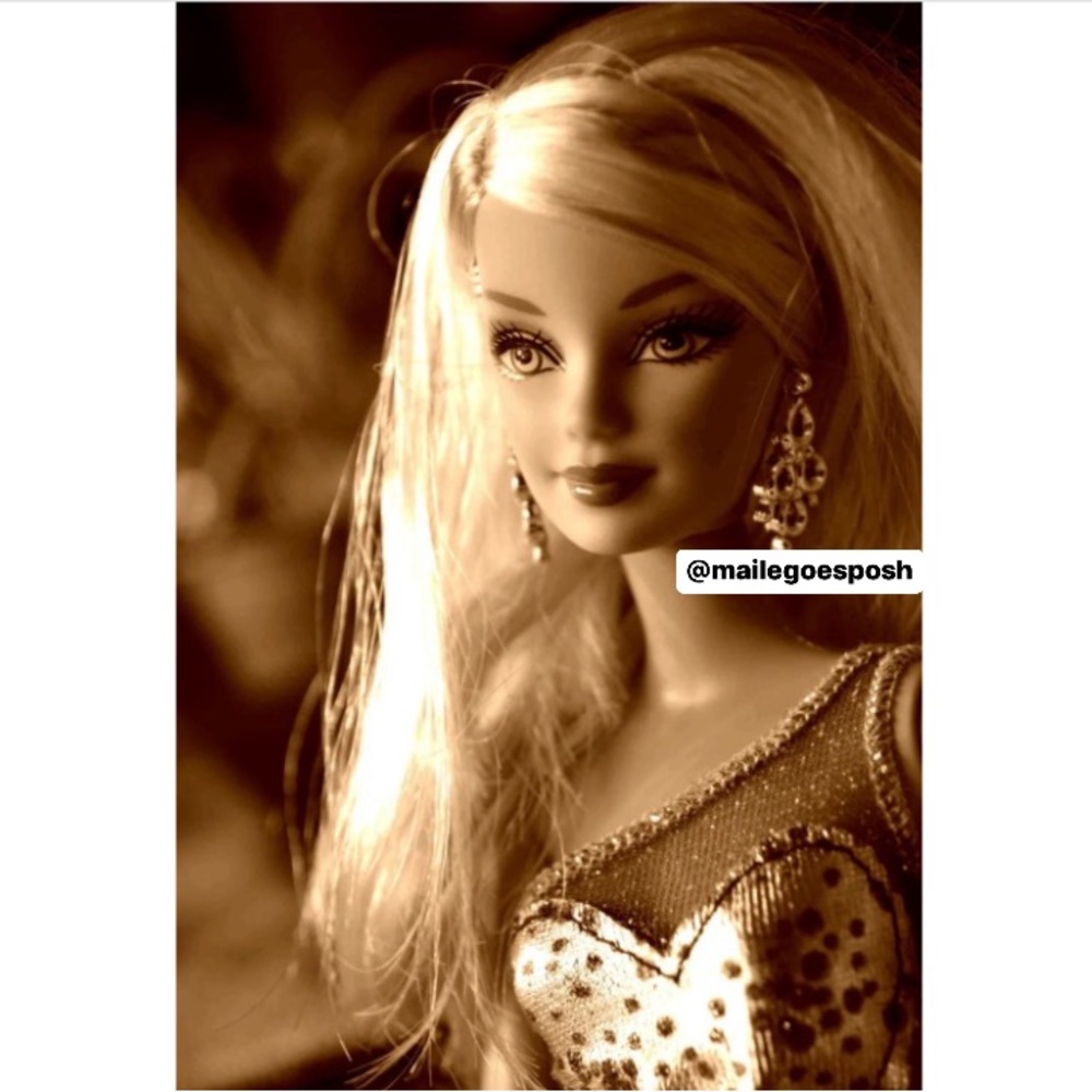 Art Photograph Print of Barbie doll, 3 color choices girl’s room decor 8X10 inch